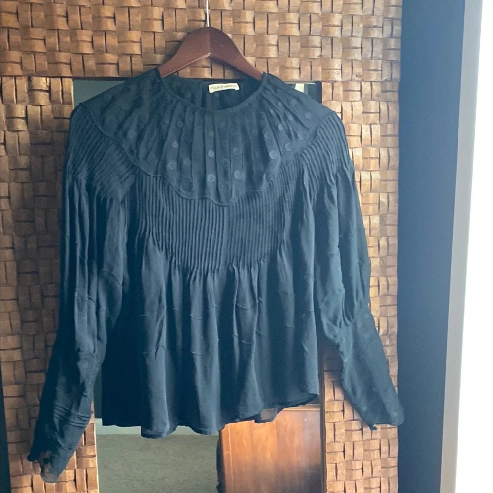 Ulla Johnson Alba Silk Polka Dot Sheer Blouse - Picture 10 of 16